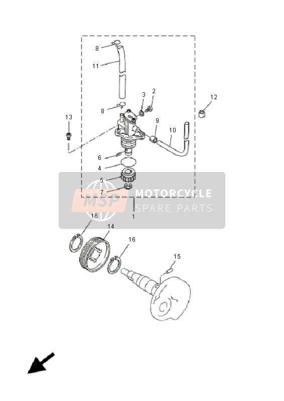 Yamaha CW50 2008 Oil Pump for a 2008 Yamaha CW50